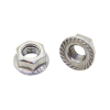 PORCA SEXTAVADA M8 FLANGEADA C/ SERRILHA DIN 6923 A2-INOXPAR - OBRIGATORIO PARA MICRO