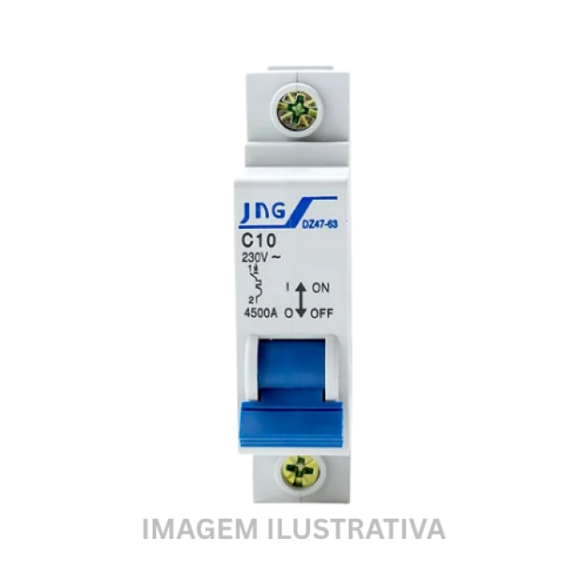 MINIDISJUNTOR 1P C10A - DZ4763 1P 6A- 6KA